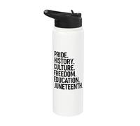 Orgullo Historia Cultura Libertad Educación Juneteenth Stainless Steel Insulated Water Bottle