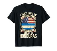 Orgullo hondureño Americano Mi Historia comenzó en Honduras Camiseta