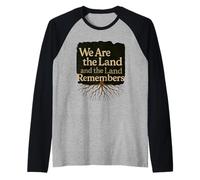 Orgullo Indígena Voz Nativa Land Back Fuerza Cultural Camiseta Manga Raglan
