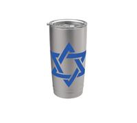 Orgullo Israelí Heritage Bandera del país gráfico Vaso térmico de acero inoxidable de doble pared