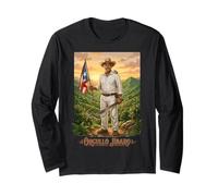 Orgullo Jíbaro Puerto Rico Flag Coqui Heritage Manga Larga