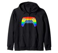 Orgullo LGBT Gaymer Lesbianas Bandera Arco Iris Juegos Gay PS5 Sudadera con Capucha