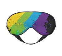 Orgullo LGBT Rainbow Splat, Cubreojos completos Antifaz bloqueador de luz Antifaz para dormir Antifaz suave con los ojos vendados Noche