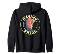 Orgullo Navajo Orgullo Orgulloso Tocado Nativo Americano Tribu PU Sudadera con Capucha