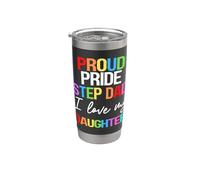 Orgullo Orgullo Madrastra Amo a Mi Hija Chica Mamá Lesbianas Mamás Vaso térmico de acero inoxidable de doble pared