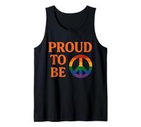 Orgullo orgulloso de ser arco iris símbolo de paz LGBTQ+ diseño de orgullo Camiseta sin Mangas