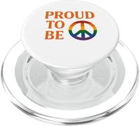 Orgullo orgulloso de ser arco iris símbolo de paz LGBTQ+ diseño de orgullo PopSockets PopGrip para MagSafe