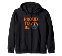 Orgullo orgulloso de ser arco iris símbolo de paz LGBTQ+ diseño de orgullo Sudadera con Capucha
