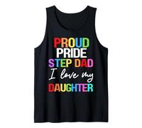 Orgullo Orgulloso Padrastro I Love My Daughter Girl Dad Lesbian Love Camiseta sin Mangas