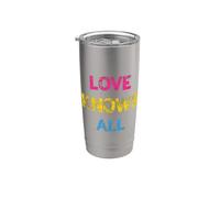 Orgullo pansexual El amor lo sabe todo Vaso térmico de acero inoxidable de doble pared