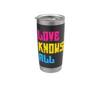 Orgullo pansexual El amor lo sabe todo Vaso térmico de acero inoxidable de doble pared