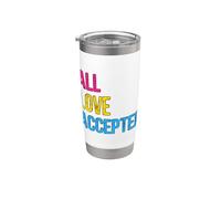Orgullo Pansexual Todo Amor Aceptado Vaso térmico de acero inoxidable de doble pared