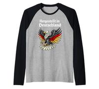 Orgullo Patriótico Águila Alemana Tradición Camiseta Manga Raglan