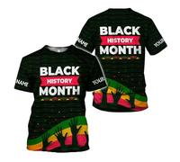 Orgullo Personalizado del Mes De La Historia Negra De Juneteenth Hombre Camisetas Básicas Moderno Manga Corta Camiseta Informal tee para Correr Entrenamiento Gimnasio XL