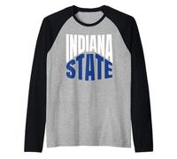 Orgullo por la Cultura de Viajes del Estado de Indiana Camiseta Manga Raglan