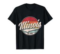 Orgullo Retro Vintage de Illinois Land of Lincoln Camiseta