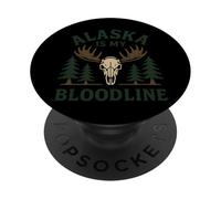 Orgullo Salvaje de Alaska Last Frontier Alce Bear Paw PopSockets PopGrip Adhesivo