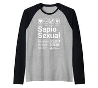 Orgullo Sapiosexual Divertido Soy Inteligente Estimulación Mental Camiseta Manga Raglan