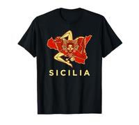 Orgullo Siciliano - Mapa de Sicilia Ropa Trinacria Camiseta