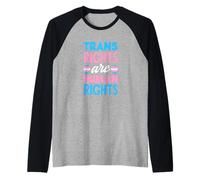 Orgullo Trans Los Derechos Trans Son partidarios de los Derechos Humanos LGBTQ+ Camiseta Manga Raglan