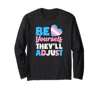 Orgullo Trans Sé tú Mismo para los partidarios de la Identidad LGBTQ+ Manga Larga