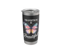 Orgullo transgénero Transición trans es hermosa Vaso térmico de acero inoxidable de doble pared