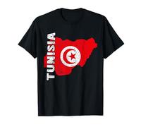 Orgullo tunecino de Túnez Bandera tunecina Mapa Orgullo tunecino Camiseta
