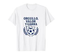 Orgullo Valor y Garra Camiseta Azul Pasión Asturiana Oviedo Camiseta
