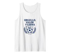 Orgullo Valor y Garra Camiseta Azul Pasión Asturiana Oviedo Camiseta sin Mangas