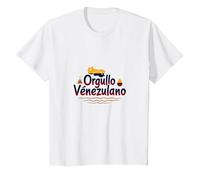 Orgullo Venezulano, símbolo patriótico para ciudadanos Orgullosos Camiseta, Niños, Blanco, 4 años