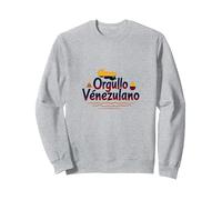 Orgullo Venezulano, símbolo patriótico para ciudadanos Orgullosos Sudadera, Unisex para Adultos, Gris Jaspeado, XL