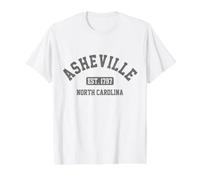 Orgullo Vintage de Asheville, Carolina del Norte Camiseta gráfica económica, Hombre, Blanco, S