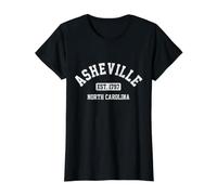 Orgullo Vintage de Ashville, Carolina del Norte Camiseta gráfica económica, Mujer, Negro, XL