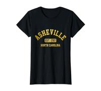Orgullo Vintage de Ashville, Carolina del Norte Camiseta gráfica económica, Mujer, Negro, XL