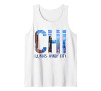 Orgullo Vintage de Chicago Illinois Chi Skyline City Camiseta sin Mangas