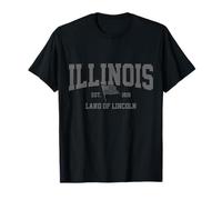 Orgullo Vintage de Illinois Land of Lincoln Camiseta