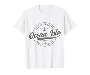 Orgullo Vintage de Ocean Isle North Carolina Camiseta gráfica económica, Hombre, Blanco, M