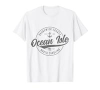 Orgullo Vintage de Ocean Isle North Carolina Camiseta gráfica económica, Hombre, Blanco, S