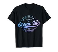 Orgullo Vintage de Ocean Isle North Carolina Camiseta gráfica económica, Hombre, Negro, M