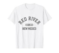 Orgullo Vintage de Red River Nuevo México Camiseta gráfica económica, Hombre, Blanco, S