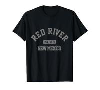 Orgullo Vintage de Red River Nuevo México Camiseta gráfica económica, Hombre, Negro, M
