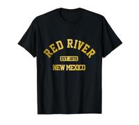 Orgullo Vintage de Red River Nuevo México Camiseta gráfica económica, Hombre, Negro, S