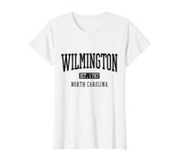 Orgullo Vintage de Wilmington, Carolina del Norte Camiseta gráfica económica, Mujer, Blanco, M