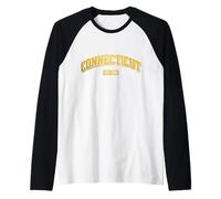 Orgullo Vintage del Estado de la Constitución de Connecti Camiseta Manga Raglan