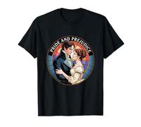 Orgullo y prejuicio de vidrieras Darcy Elizabeth Jane Austen Camiseta