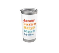 Orgullo y prejuicio Jane Austen - Bennet Sisters Vaso térmico de acero inoxidable de doble pared