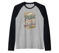 Orgullo & Y Servicio LGBTQ Patriotismo Gay Público Miembro Honor Camiseta Manga Raglan