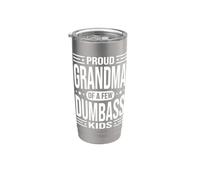 Orgullosa abuela de unos cuantos idiotas niños divertido papá humor Vaso térmico de acero inoxidable de doble pared