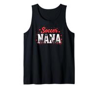 Orgullosa Abuela, Divertida Abuela, Amante del fútbol, fanática del corazón Camiseta sin Mangas