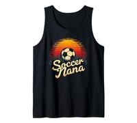 Orgullosa Abuela, Divertida Abuela, Amante del fútbol, fanática del corazón Camiseta sin Mangas